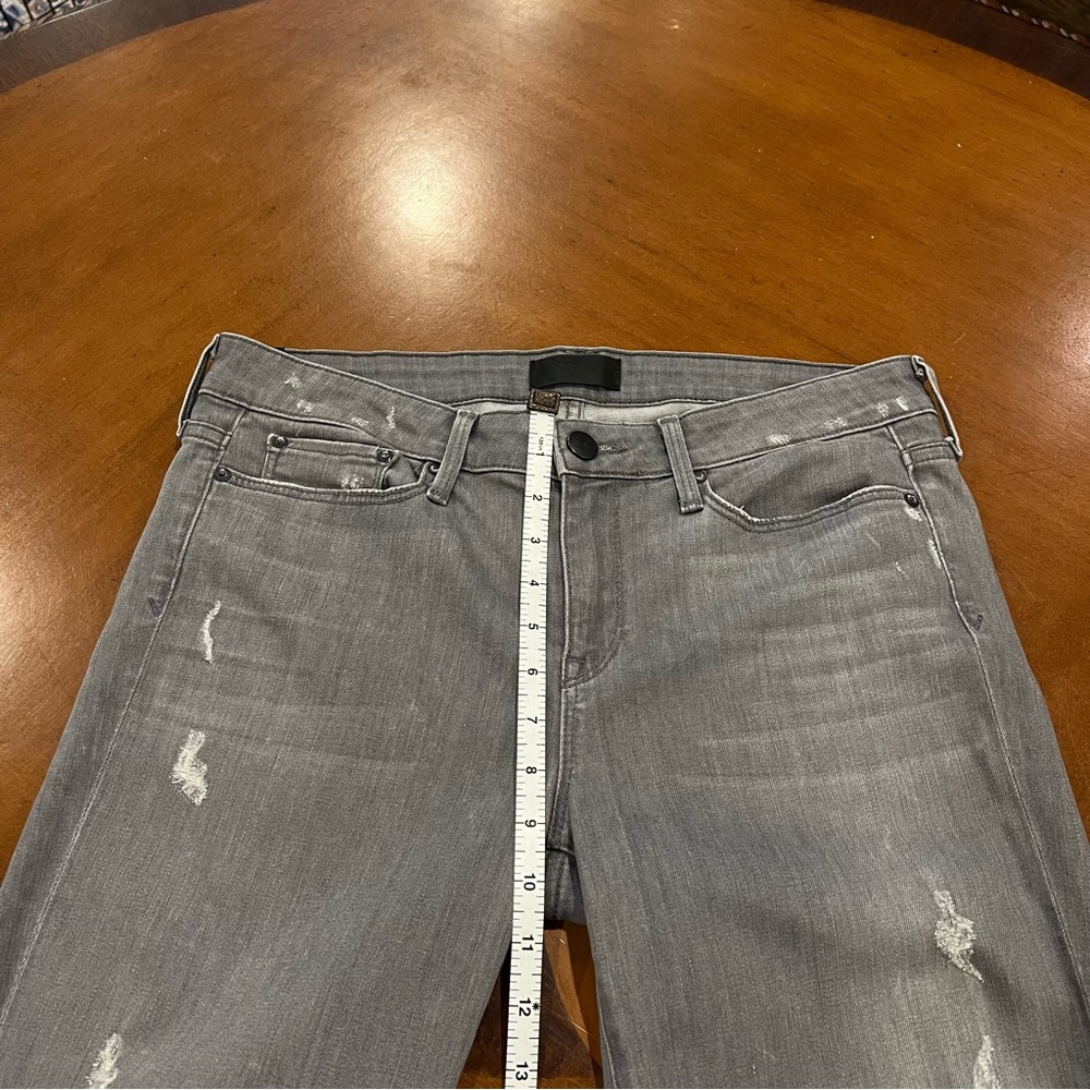 VINCE Dylan Skinny Jean Destructed Dark Gray Wash Size 30 Designer Full Length - Picture 14 of 16